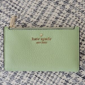Kate Spade Leila Small Slim Pebbled Leather Bifold Wallet